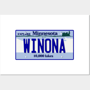 Winona License Plate Posters and Art